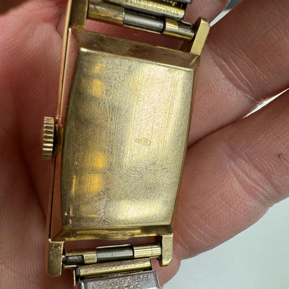 Longines 14K Gold Rectangular Watch - Picture 5 of 16